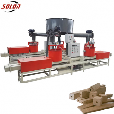 Wood sawdust shavings compress block making machine for euro pallet